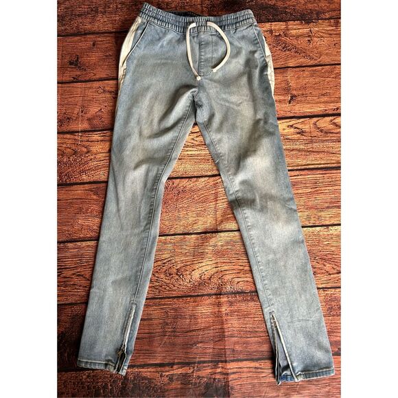 PacSun Active Stretch Denim‎ Joggers Skinny Jeans Blue Pants Men's Size Medium - Picture 8 of 11